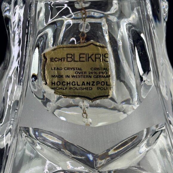 Vintage Hofbauer Echt Bleikristall Hand-Cut Lead Crystal Bell With Heart Handle - Picture 2 of 9